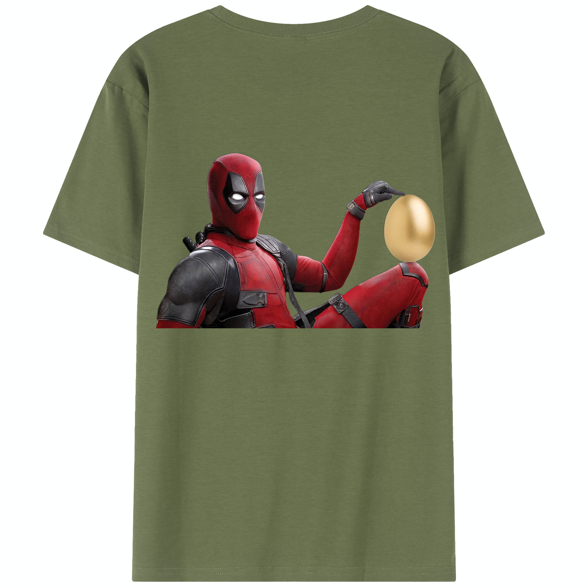 （画像用） Deadpool デッドプール 綿100％半袖Tシャツ（背面プリント）